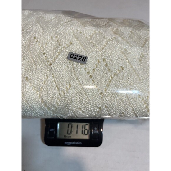 Vintage Billie Jo Women’s Sweater Lacy Knit Lightweight Ivory Medium - Picture 11 of 11